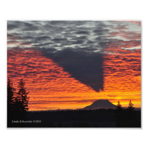 8X10 #17 Mount Rainier and its Shadow Photo Print
