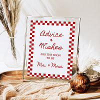 8x10" Advice and Wishes Handwritten Bridal Shower