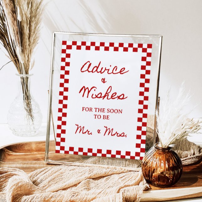 8x10" Advice and Wishes Handwritten Bridal Shower Poster (Creator Uploaded)