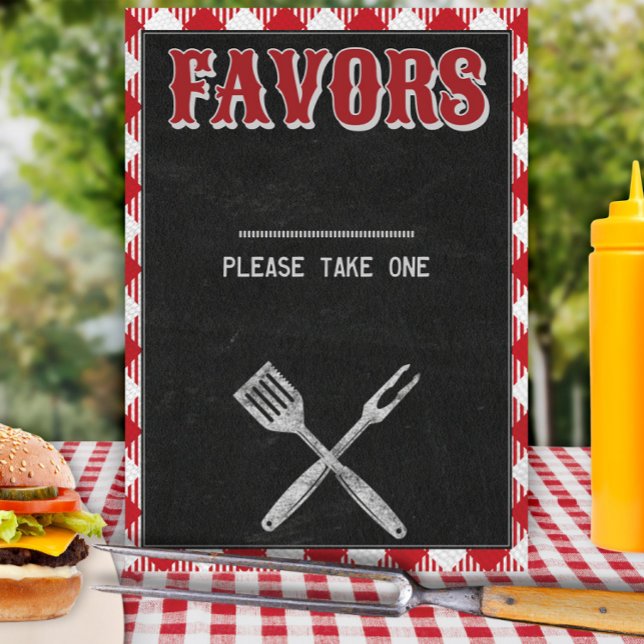 8x10 Backyard BBQ Birthday Favours Table Sign (Creator Uploaded)