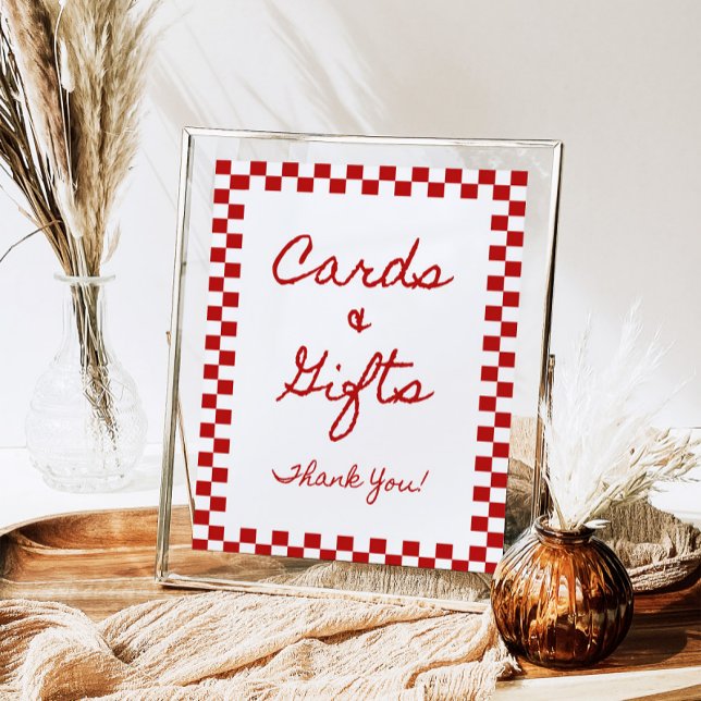8x10" Cards and Gifts Sign Handwritten Font (Creator Uploaded)