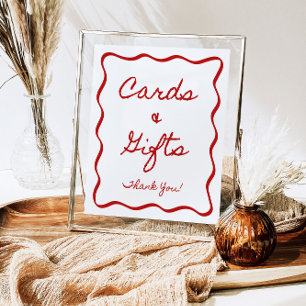 8x10" Cards and Gifts Sign Handwritten Font