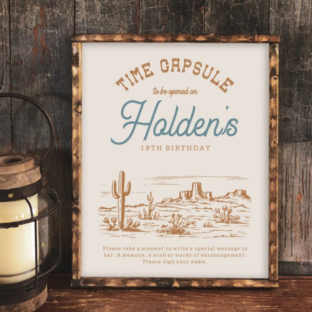 8x10 Cowboy Time Capsule Sign (Creator Uploaded)
