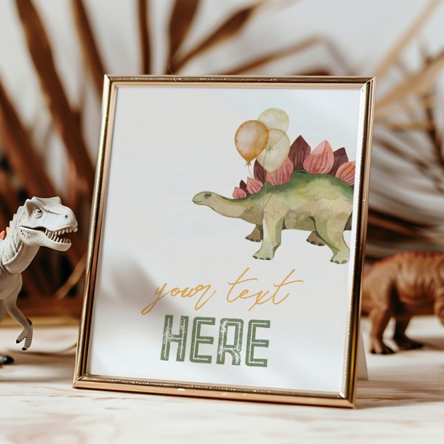8x10 Editable Dinosaur Party Sign (Creator Uploaded)
