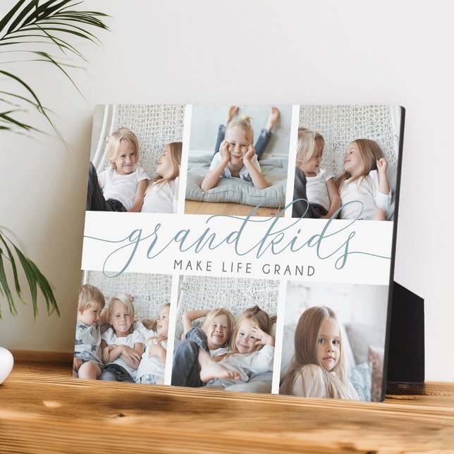 8x10 Grandkids Make Life Grand | Photo Collage Plaque (Creator Uploaded)