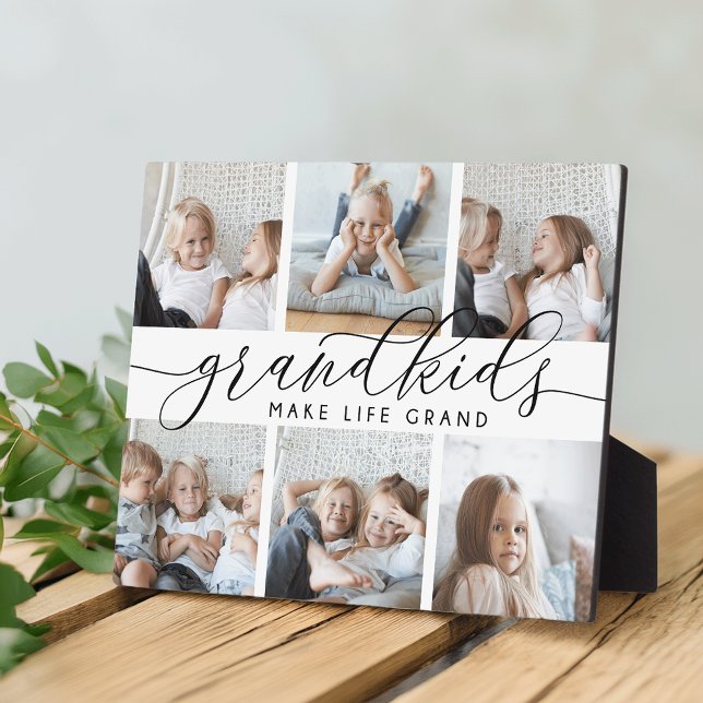 8x10 Grandkids Make Life Grand | Photo Collage Plaque (Creator Uploaded)