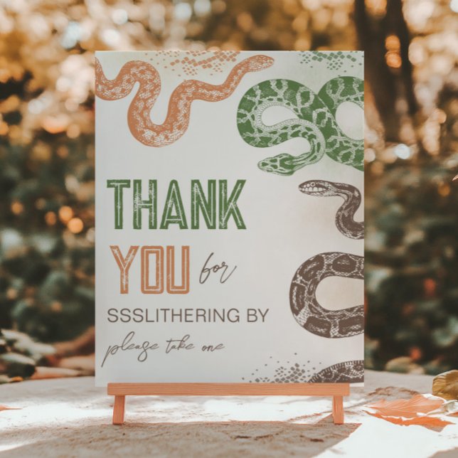 8x10 Inch Editable Snake Party Favour Sign (Creator Uploaded)