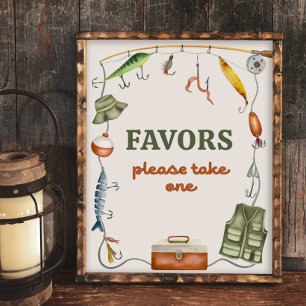 8x10 Inch Fishing Favours Sign