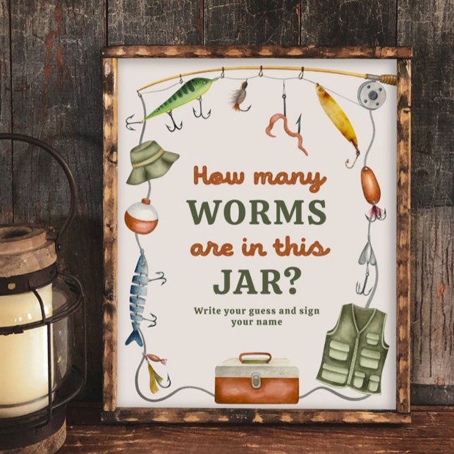 8x10 Inch Guess How Many Fishing Sign (Creator Uploaded)