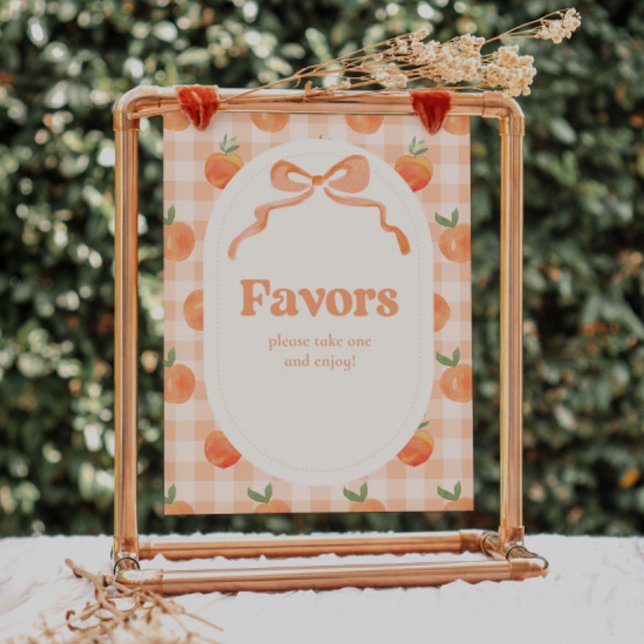 8x10 Inch Peach Favours Sign (Creator Uploaded)