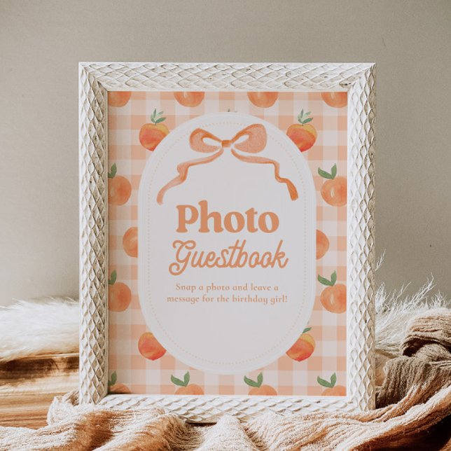 8x10 Inch Peach Photo Guestbook Sign (Creator Uploaded)