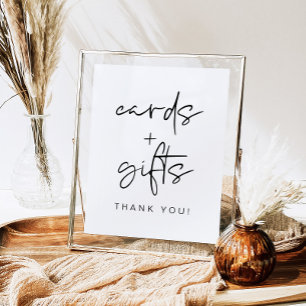 8x10" Modern Minimalist Cards & Gifts Sign