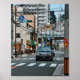 8x10 Osaka Japan Taxi Urban Photo Print