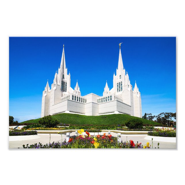 8X10 Photo of he San Diego LDS Temple Print (Front)
