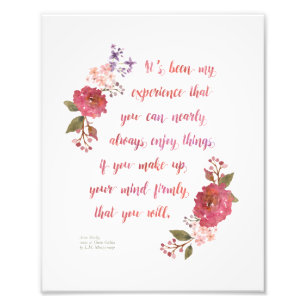 8x10 Print - Anne of Green Gables quote