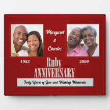8x10 Ruby 40th Wedding Anniversary Square Photos