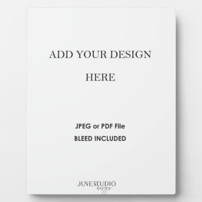 8x10" Table Top Plaque with Stand Printing (Front)