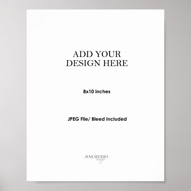 8x10" Wall Art Poster Printing (Front)