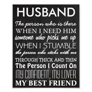 8x10 Wedding Husband Word Art Collage House Rules Photo Print