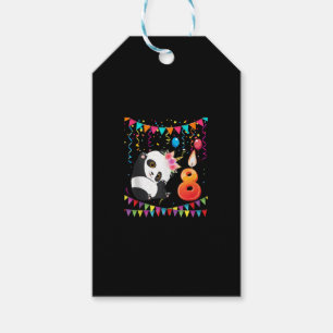 8Years Old 8th Birthday Panda Unicorn Girl Gifts P Gift Tags