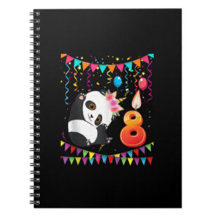 8Years Old 8th Birthday Panda Unicorn Girl Gifts P Notebook