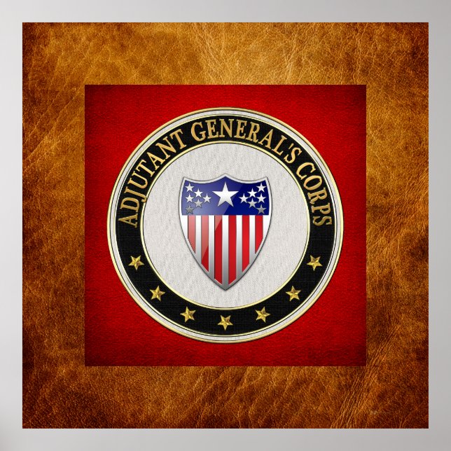 [900] Adjutant General's Corps Branch Insignia [3D Poster (Front)