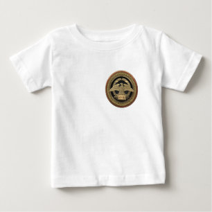 [900] Gold Roman Imperial Eagle on Gold Medallion Baby T-Shirt