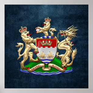 [900] Hong Kong Historical 1959-1997 Coat of Arms Poster