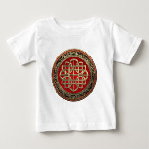 [900] Sacred Celtic Gold Knot Cross Baby T-Shirt