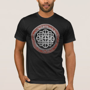 [900] Sacred Celtic Silver Knot Cross T-Shirt