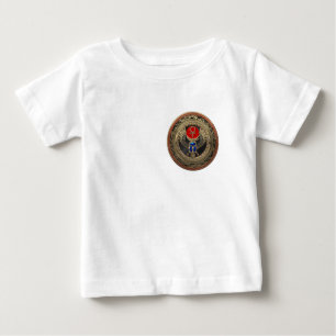 [900] Sacred Gold Egyptian Winged Scarab with Ankh Baby T-Shirt