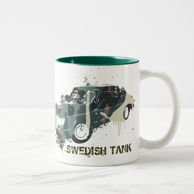 900_turbo_camo, SWEDISH TANK Two-Tone Coffee Mug (Right)