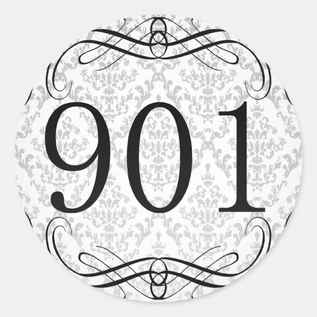 901 Area Code Classic Round Sticker (Front)