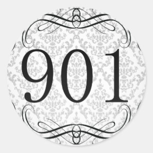 901 Area Code Classic Round Sticker