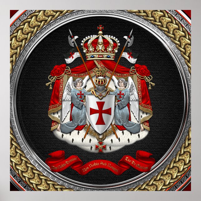 [901] Knights Templar Coat of Arms Poster (Front)
