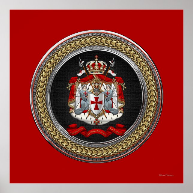 [901] Knights Templar Coat of Arms Poster (Front)