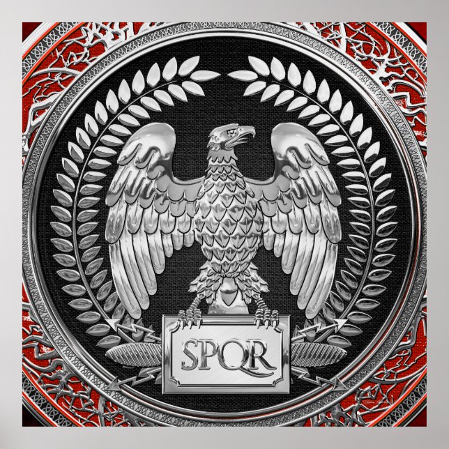 [901] Silver Roman Imperial Eagle Poster (Front)