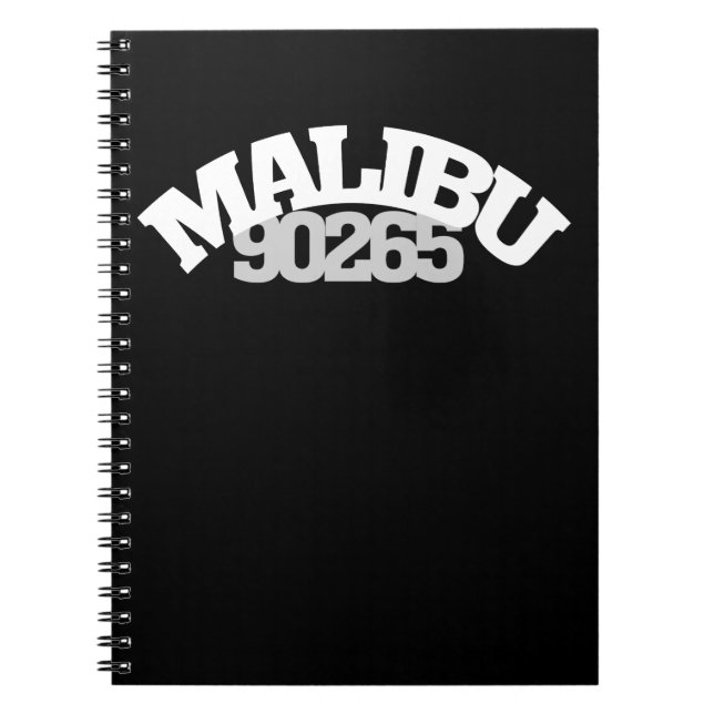 90265 Malibu California Zip Code Pacific Coast Hwy Notebook (Front)