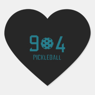 904 Pickleball 2 Heart Sticker