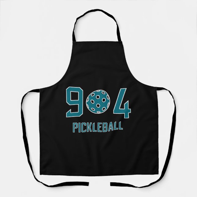 904 Pickleball Teal   Apron (Front)