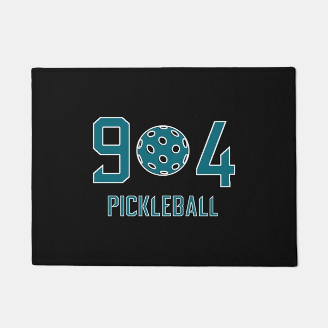 904 Pickleball Teal   Doormat (Front)