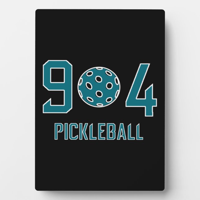 904 Pickleball Teal   Plaque (Front)
