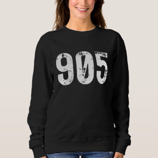 905 Area Code Hamilton ON Mobile Telephone Area Co Sweatshirt