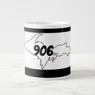 906er Michigan U.P. Jumbo Mug - Black/White