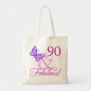 90 And Fabulous Birthday Gifts (Plum) Tote Bag