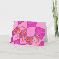 90 Days Sobriety Birthday / Anniversary Card
