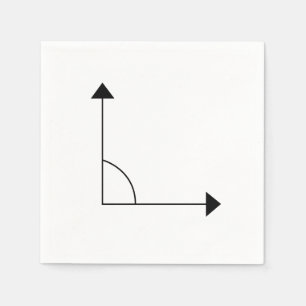 90 Degree Right Angle Math Party Napkin