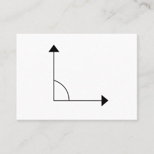 90 Degree Right Angle Math Teacher Business Card