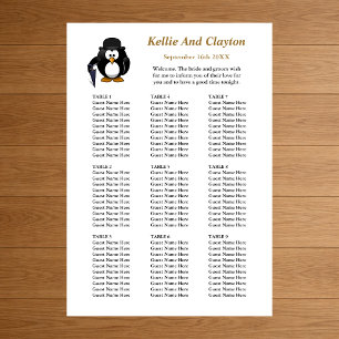 90 Funny Penguin Greeter Wedding Seating Chart