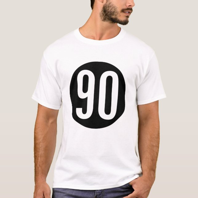 90 in a Circle T-shirt (Front)